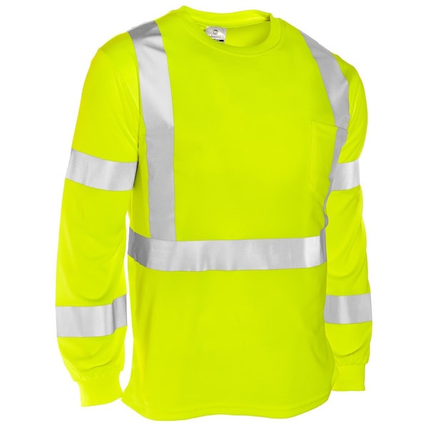 L, Lime, Class 3, Long Sleeve Class 3 T-Shirt